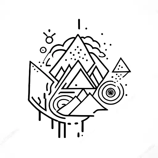 black dice tattoo design idea