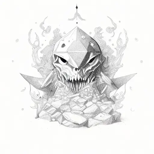 black dice tattoo design idea