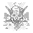 black dice tattoo design idea