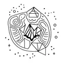 black dice tattoo design idea