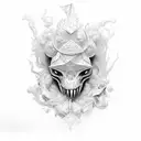 black dice tattoo design idea
