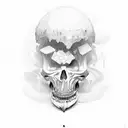 black dice tattoo design idea