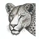 lioness queen tattoo design idea