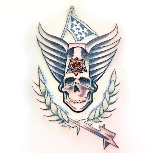 fallen soldier tattoo design idea