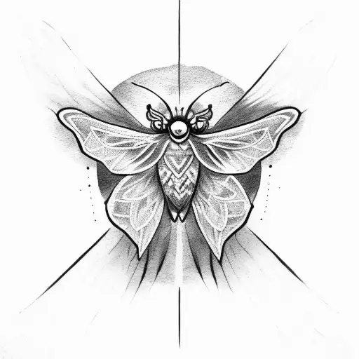 mothman tattoo design idea