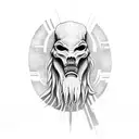 A music-themed tattoo with hidden references to cryptids like the Loch Ness Monster and Bigfoot tattoo design idea