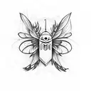 mothman tattoo design idea