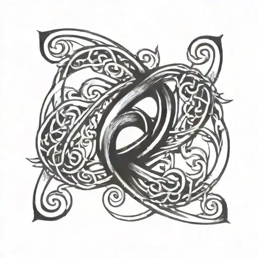 adoption symbol intertwined tattoo design idea