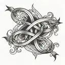 adoption symbol intertwined tattoo design idea