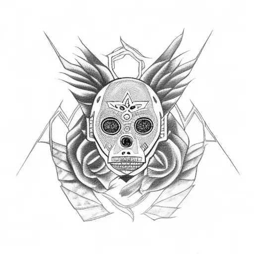 un hombre cruzando el mictlan con un xoloitzcuintle  tattoo design idea