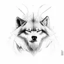 no ombro Zeus e no antebraço lobo  tattoo design idea