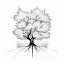 guitar growing a tree tattoo design idea