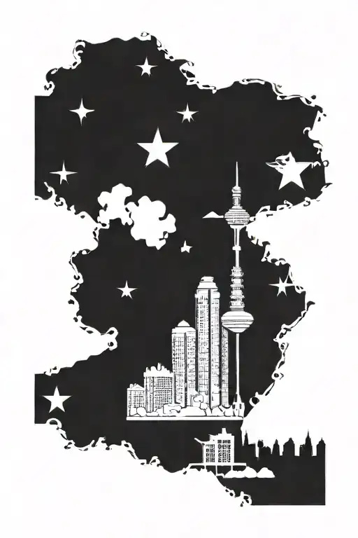 Houston Texas skyline tattoo tattoo design idea