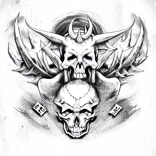  hell,devil,Skull,ride or die,drugs,lettering, calligraphy, daemons, tattoo design idea