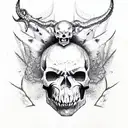  hell,devil,Skull,ride or die,drugs,lettering, calligraphy, daemons, tattoo design idea