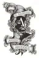 name Aristotle tattoo design idea