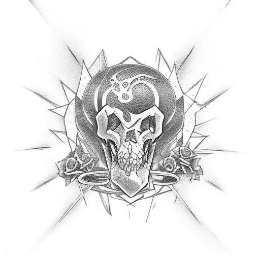 tombstone tattoo design idea