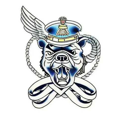 USMC bulldog with V-22 Osprey tattoo design idea