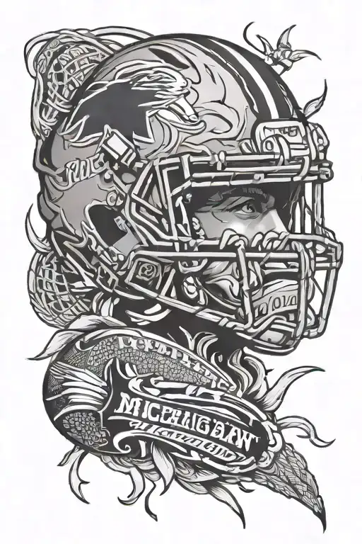 Michigan Football National Championship tattoo design idea