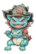 akatsuki bulbasaur tattoo design idea