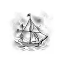 Sailor Live on ship tattoo design idea
