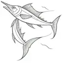 Sailfish with Maryland state flag tattoo design idea