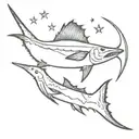 Sailfish with Maryland state flag tattoo design idea