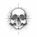 skull grenade tattoo design idea