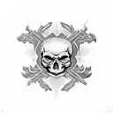 skull grenade tattoo design idea