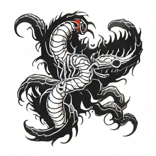tokyo ghoul centipede tattoo design idea