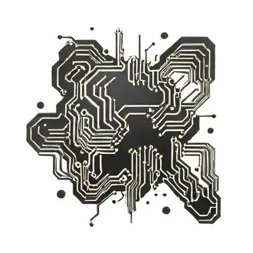 computer chip tattoo design idea