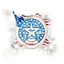 half puertorican flag half american flag  tattoo design idea