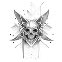 techno tattoo for your back with a gothic look tattoo design idea