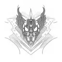 techno tattoo for your back with a gothic look tattoo design idea