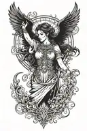 the morrigan goddess tattoo design idea