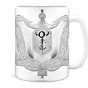 A beer mug with hop vines shaped like Egyptian hieroglyphs tattoo design idea