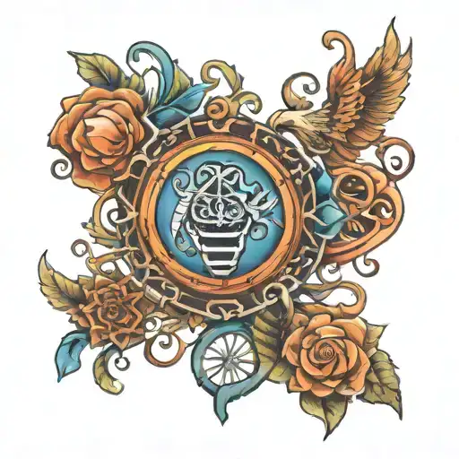 dna biology radiation tattoo design idea