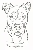 cute pitbull dog tattoo design idea