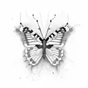 Semicolon Butterfly tattoo design idea
