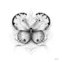 Semicolon Butterfly tattoo design idea