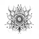 bees, sunflowers, honeycomb, wild flowers tattoo design idea