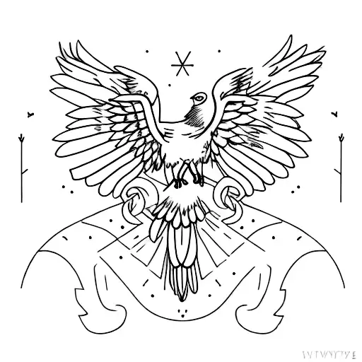 Pagan Raven  tattoo design idea