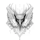 Pagan Raven  tattoo design idea