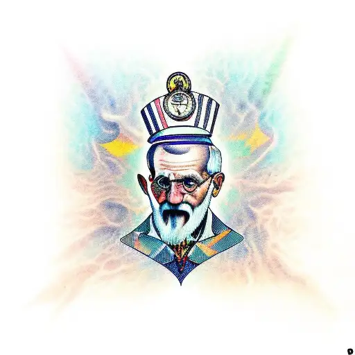 The work of Sigmund Freud and Carl Jung in one picture combined with text tattoo design idea