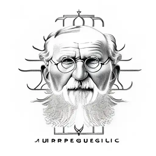 Carl Jung And Sigmund Freud Perspective  tattoo design idea