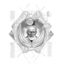 The work of Sigmund Freud and Carl Jung in one picture, where we emphasize collaboration and common elements tattoo design idea