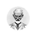 The work of Sigmund Freud and Carl Jung in one picture, where we emphasize collaboration and common elements tattoo design idea