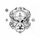 The work of Sigmund Freud and Carl Jung in one picture, where we emphasize collaboration and common elements tattoo design idea