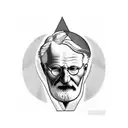 Carl Jung And Sigmund Freud Perspective combined  tattoo design idea