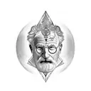 Carl Jung And Sigmund Freud Perspective combined  tattoo design idea
